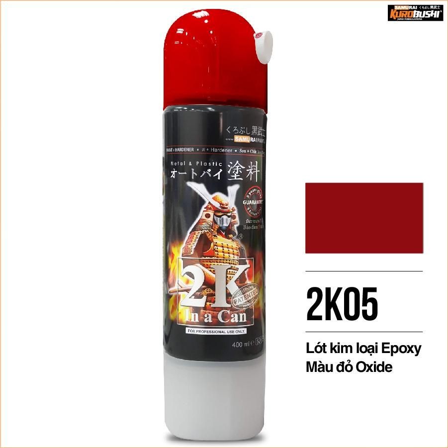 Sơn Xịt Samurai KuroBushi Giàu Gò Vấp - Lót Chống Rỉ Màu Đỏ 2K05 (400Ml) - Sơn Xe, Đồ Gia Dụng