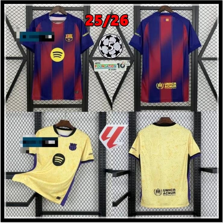 BARCA 25 / 26 BARCELONA SOCCER JERSEY HOME & AWAY