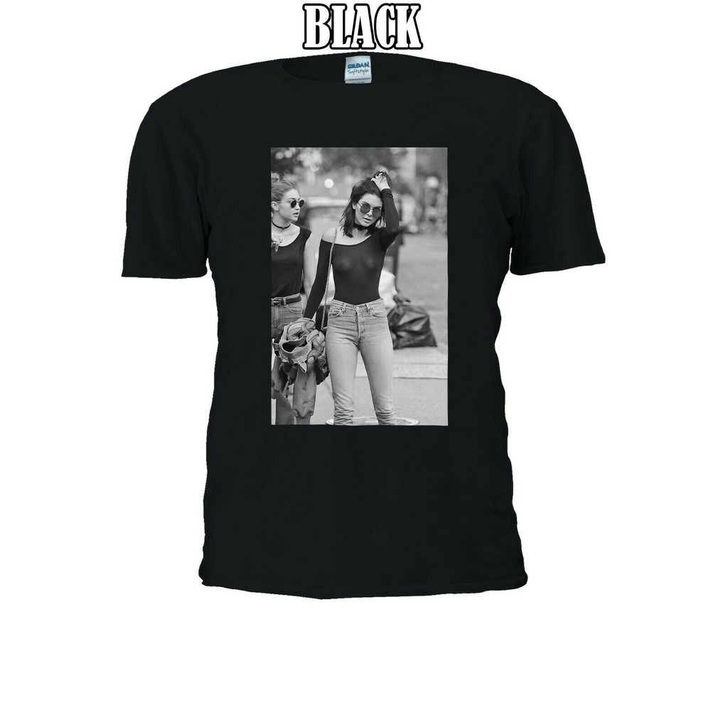 Xu hướng mới thoải mái Kendall Jenner Gigi Hadid Free The Núm vú Piercing Áo thun nam tay ngắn thông