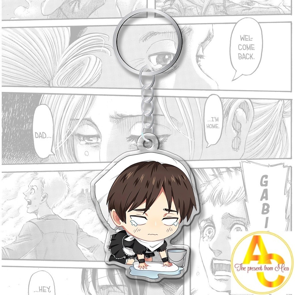 Móc khóa anime Attack on Titan Eren Levi Ackerman Mikasa chibi