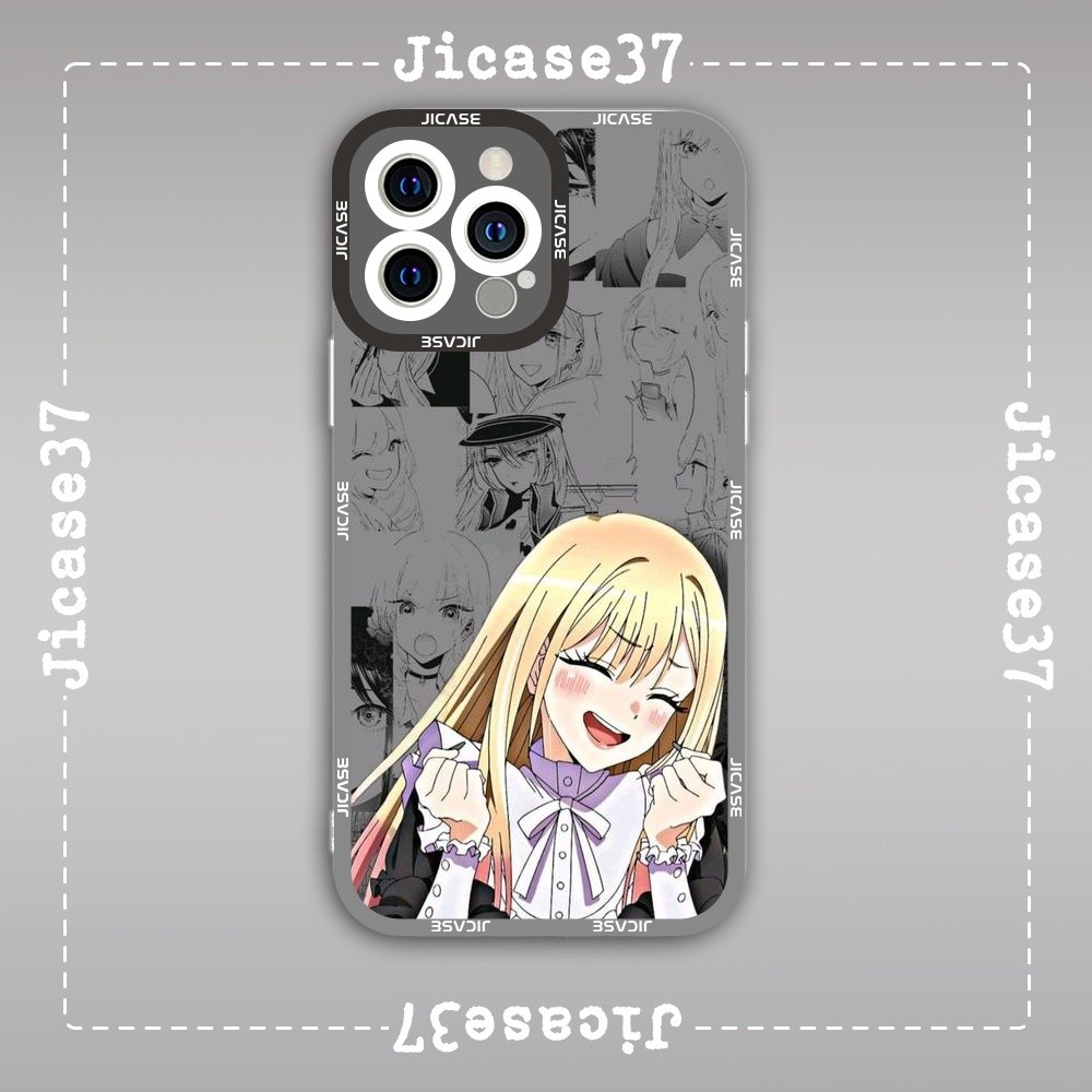 Ốp lưng iPhone Cạnh Vuông Samsung Xiaomi Oppo Anime Dressup my darling nhân vật Marin vs Gojo