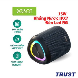  Loa Bluetooth ROBOT RB120S 15W Kháng Nước IPX7 Đèn Led RGB - Hỗ Trợ Thẻ Nhớ AUX Âm Bass Mạnh 
