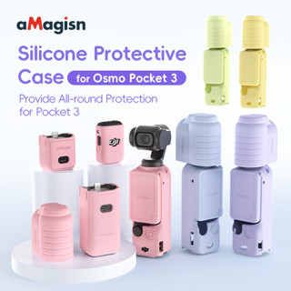 Dành Cho DJI Osmo Pocket 3 Vỏ Bảo Vệ Silicon Vỏ Ống Kính DJI PTZ Phụ Kiện Camera Bảo Vệ