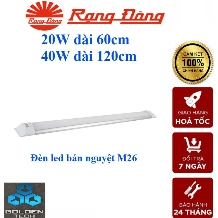 (Rạng Đông) Đèn Led bán nguyệt Dài 1m2 và 60cm - Công suất 40W 50W và 25W - Ánh sáng trắng - Model: 