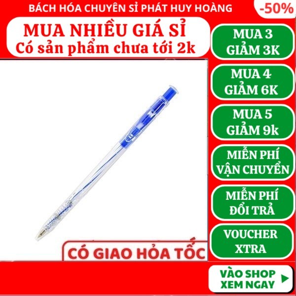 Bút bi xanh TT-027 2 cây