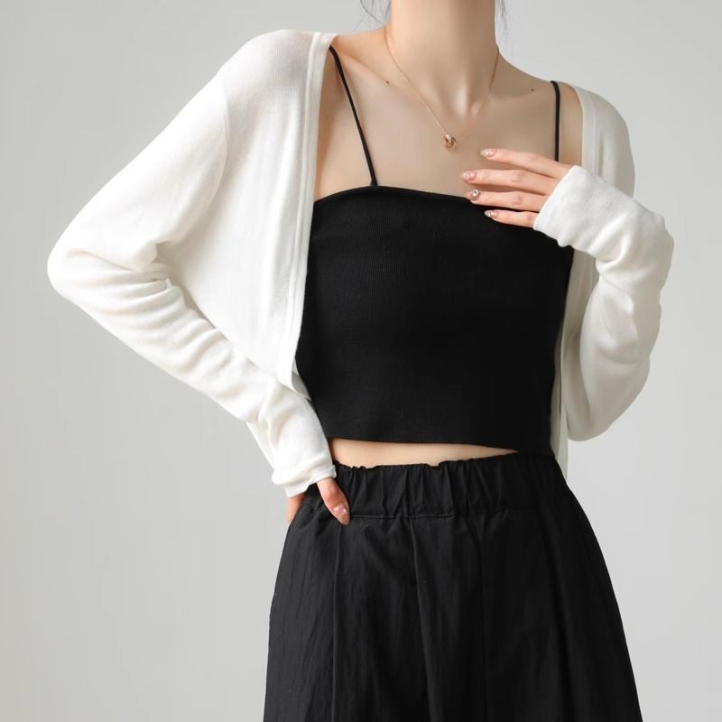 YAYUAN Short Knitted Cardigan Women's