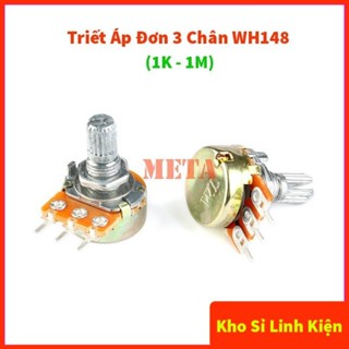 Triết Áp Đơn 3 Chân, Chiết Áp 3 Chân WH148 1K 2K 5K 10K 20K 50K 100K 500K 1M (Biến trở Volum, Núm vặn Volum)