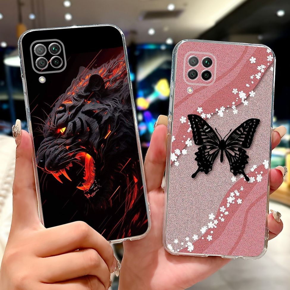 Ốp lưng Huawei Nova 7i JNY-L21A Hoa bướm thời trang thẩm mỹ trong suốt Phim hoạt hình dễ thương Ốp đ