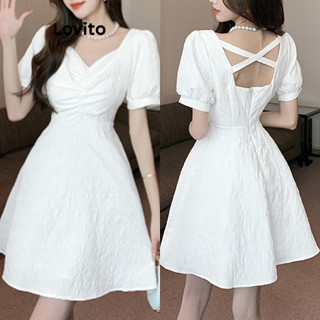 Đầm Lovito xếp nếp phong cách thanh lịch cho nữ LNE59058