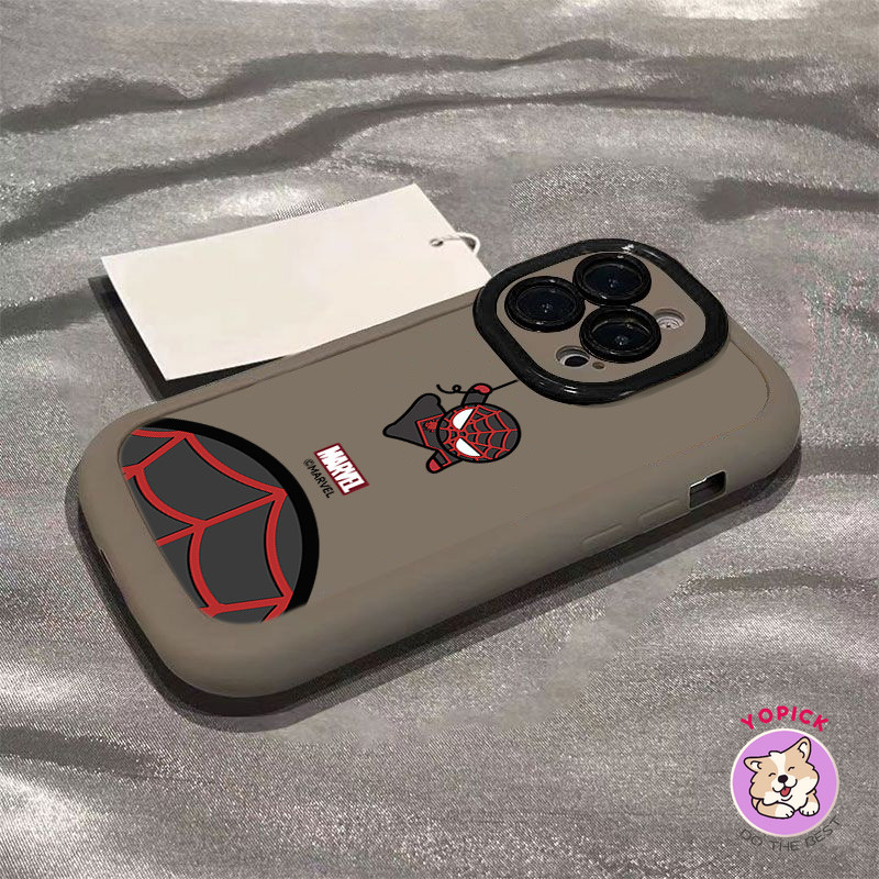 Ốp Điện Thoại Người Nhện Hoạt Hình Dễ Thương Cho IPhone 16 16Pro 16Plus 11 12mini 13Pro Max 14Plus 15Pro XR XS Max 7 8 Plus SE2020 Vỏ Điện Thoại Hoạt Hình Cho IPhone 16Pro Max JKP