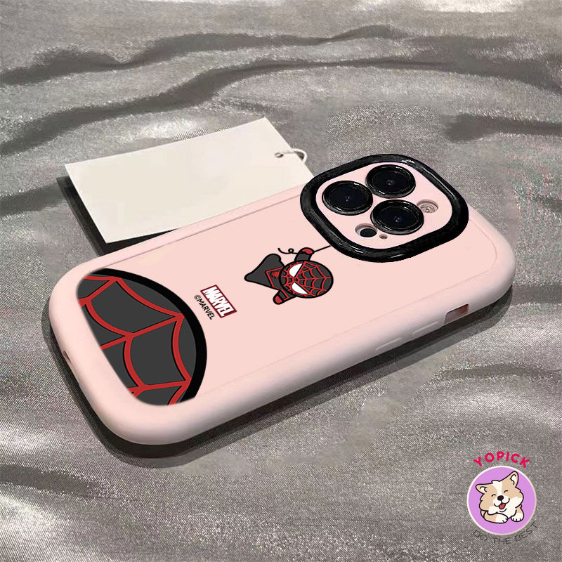 Ốp Điện Thoại Người Nhện Hoạt Hình Dễ Thương Cho IPhone 16 16Pro 16Plus 11 12mini 13Pro Max 14Plus 15Pro XR XS Max 7 8 Plus SE2020 Vỏ Điện Thoại Hoạt Hình Cho IPhone 16Pro Max JKP