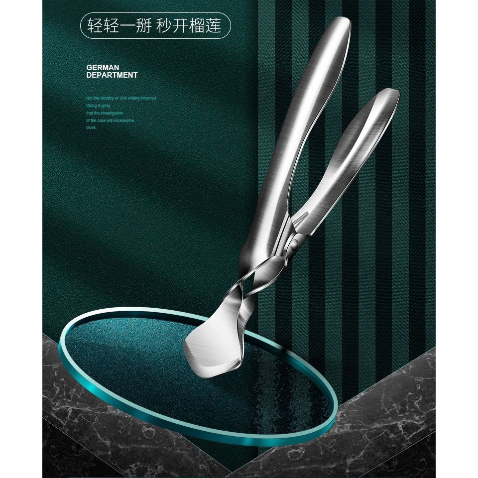 Dụng cụ mở quả durian bằng thép không gỉ 304, kìm bóc vỏ trái cây, kẹp bóc vỏ durian chuyên nghiệp