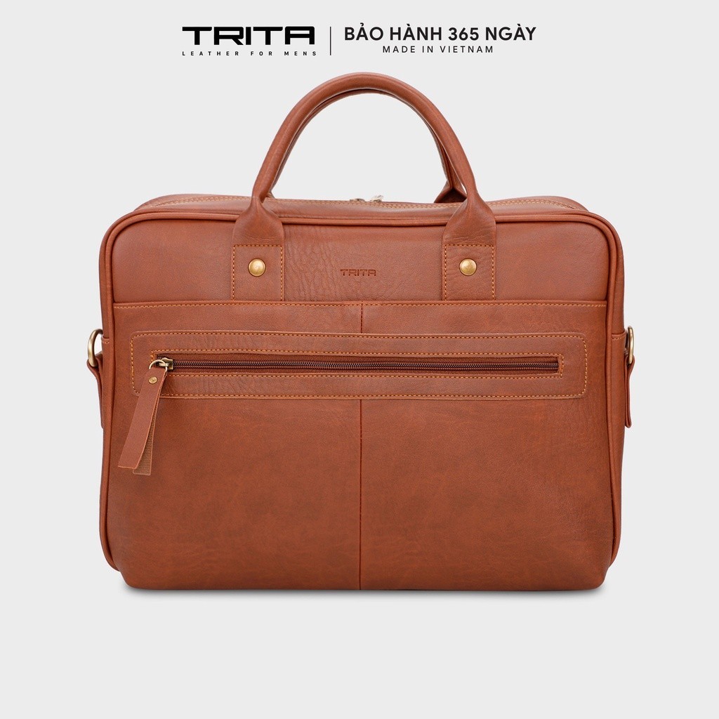 Cặp công sở Trita (Thời trang nam cao cấp đựng vừa laptop 14.6 inch - Cặp da TCA2)