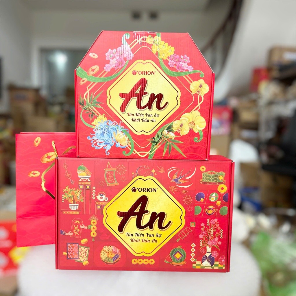 [BÁNH KẸO TẾT] Hộp quà Tết An ORION Đủ size kèm túi xách