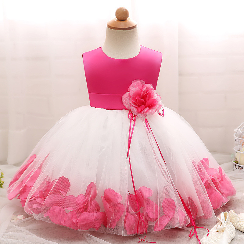 NNJXD Floral Ball Gown Kids Girl Party Wedding Princess DressBaby Girl Birthday 4-6 Years Old Dress