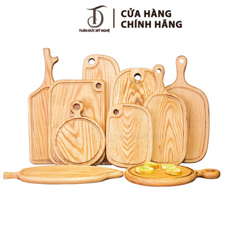 Khay Thớt HAHANCO Gỗ Sồi Nhập Khẩu Mỹ Nguyên Khối Full Size Đựng Đồ Ăn Trang Trí Decor