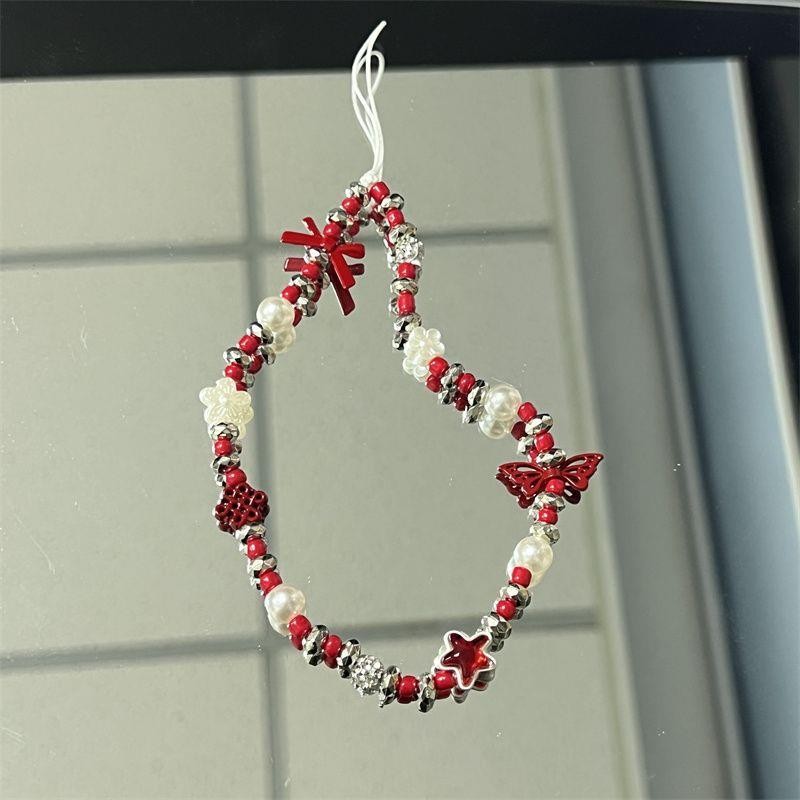 Niche Creative Red Nút thắt dây điện thoại di động Trung Quốc Dây buộc ccd