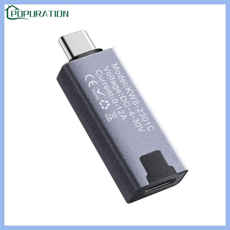 Máy kiểm tra dòng điện áp POP KOWSI Máy đo dòng điện USB C Máy đo Vôn kế Ampe kế Máy dò