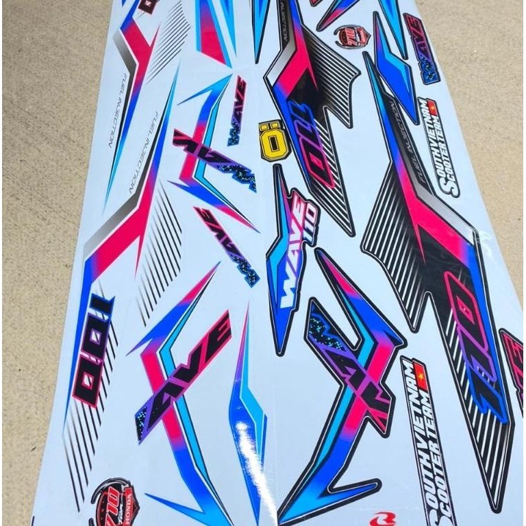 Tem Xe Wave Tem Wave Mẫu Mới 7 Màu Cực Hót 2025 Dán Wave 50/100/110 - Nhãn Dán - Sticker