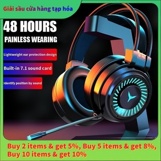 (🔥Hỏa Tốc)Tai nghe gaming chụp tai có mic đàm thoại Led RGB cho máy tính điện thoại Laptop Ipad
