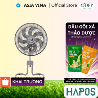 Quạt sàn lửng ASIA VINA siêu mạnh 4 tốc độ gió 100W, 7 cánh quạt mát Turbo Max VY646990 công suất - Xám - HAPOS HSA
