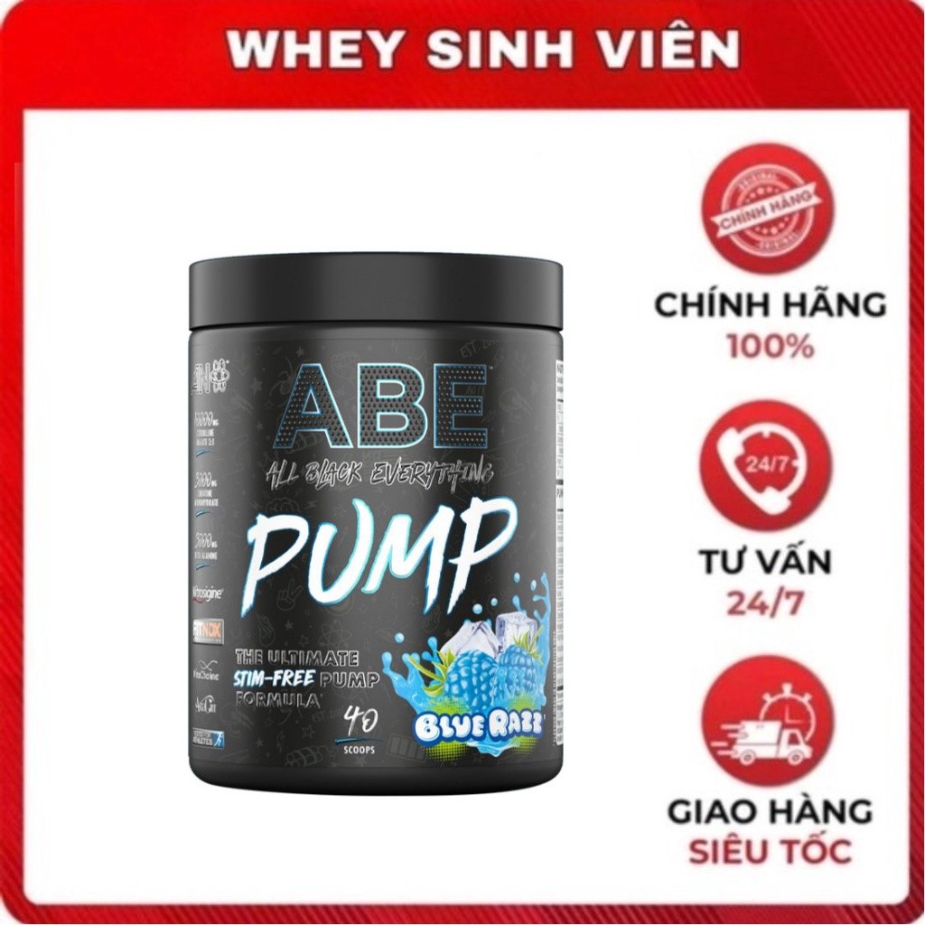 (Bảng Nâng Cấp ) ABE PUMP – ZERO STIM PRE WORKOUT (500Gram - 40Serving) - Hỗ Trợ Tăng Sức Mạnh Không