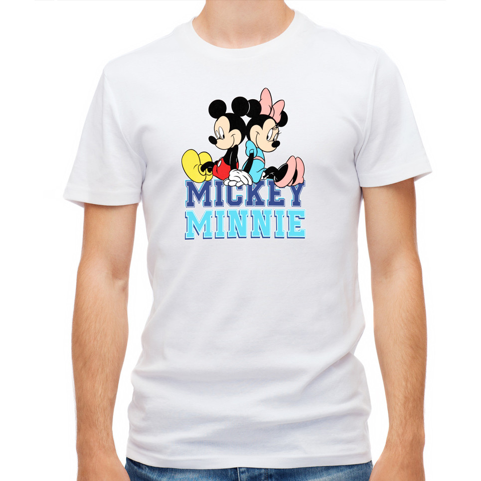 Áo thun ngắn tay chuột Mickey Minnie Nam N110