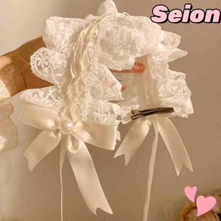 Seion Quấn Đầu, Băng Đô Tai Mèo Gothic Nơ, Mũ Ren Cosplay Nữ