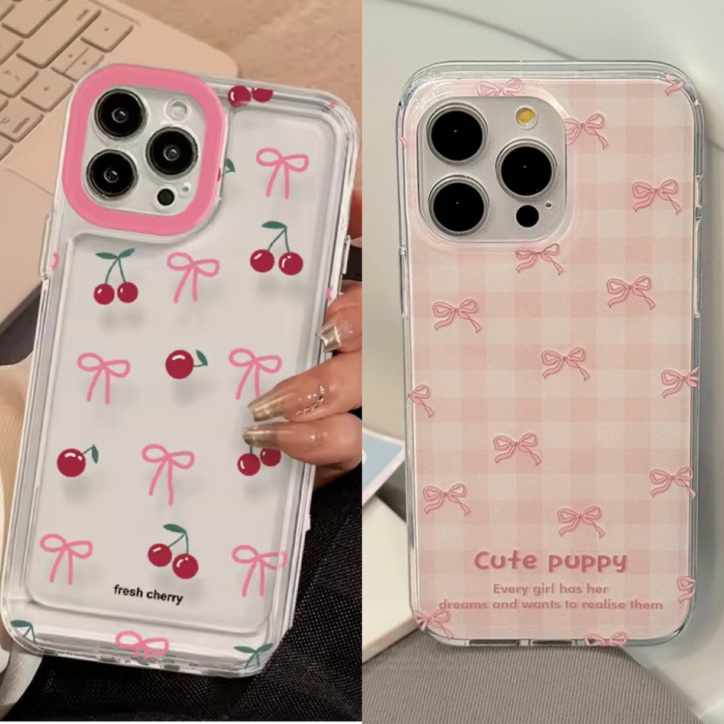 Ốp Điện Thoại Anh Đào Nơ Màu Hồng Dễ Thương TOOSCI Cho Samsung Galaxy A70 A71 A72 A73 A750 A7 2018 A