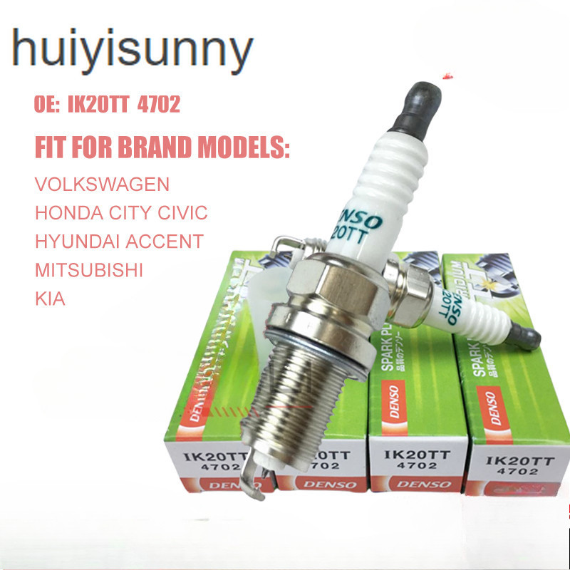 Bugi HYS DENSO IK20TT (Bộ 4) cho VOLKSWAGEN HONDA CITY CIVIC HYUNDAI ACCENT MITSUBISHI KIA
