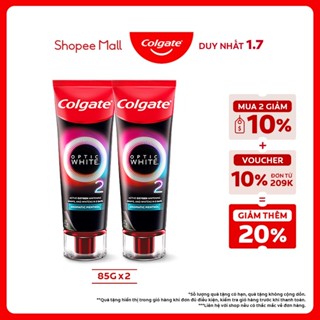 Bộ 2 Kem Đánh Răng Colgate trắng răng TRONG 3 NGÀY Optic White O2 với Oxy Hoạt Tính 85g/tuýp