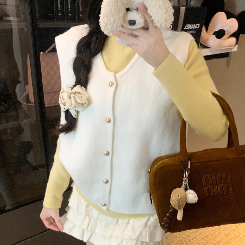 YAYUAN Áo khoác dệt kim nữ