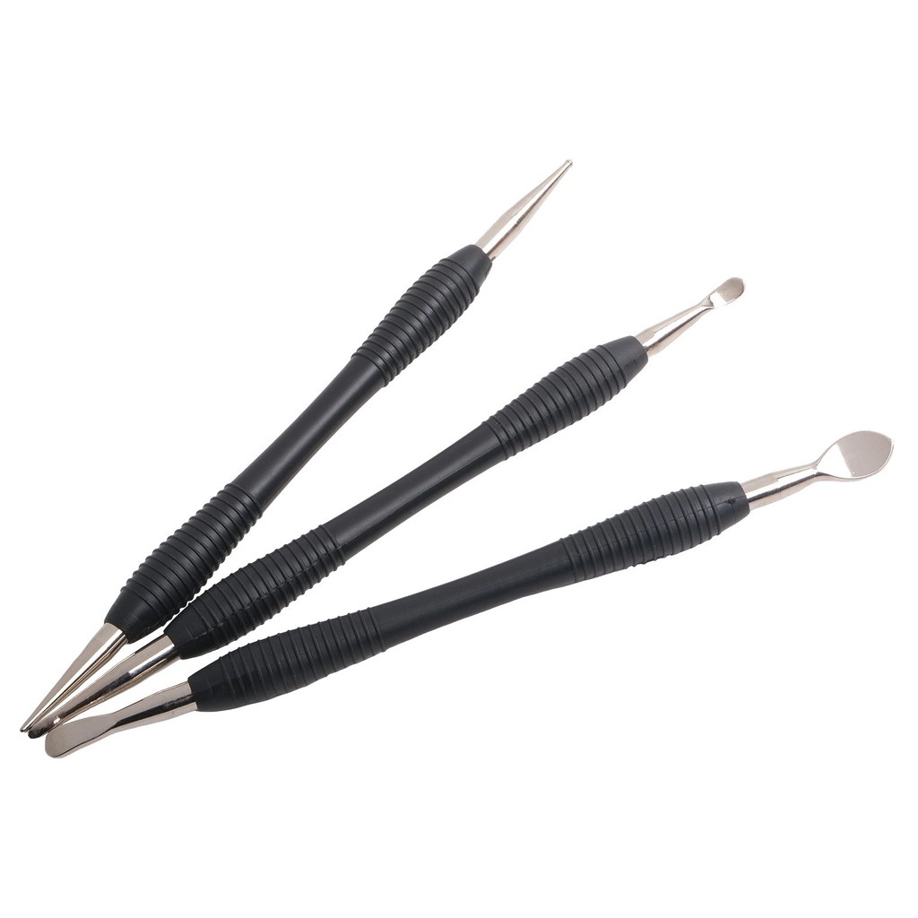 【GRCEKRIN】Modeling Tools Stainless Steel 15.2cm Black Leathercraft Modeling Tool Set
