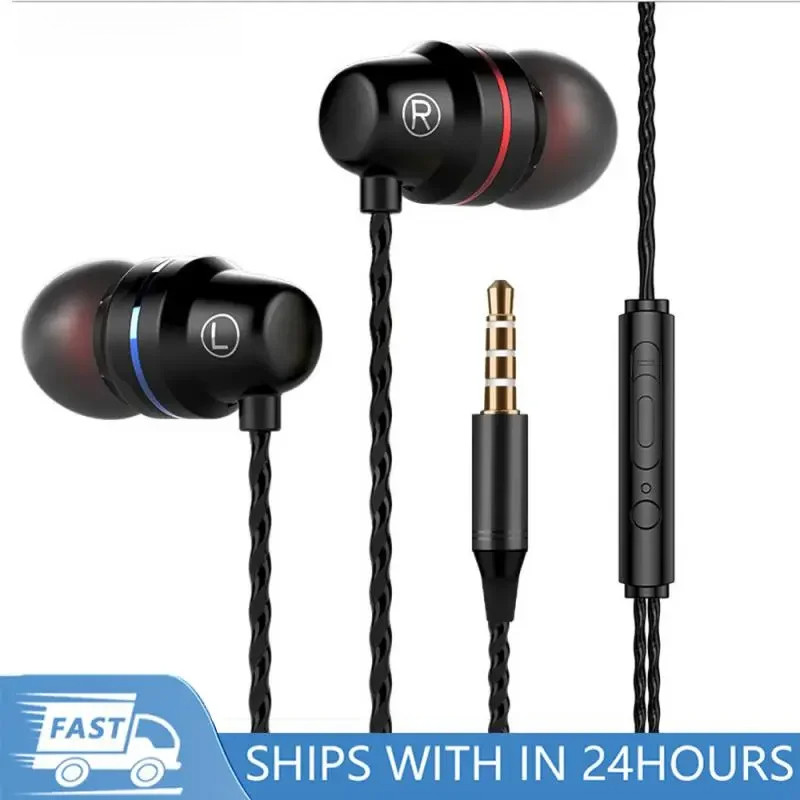 Tai nghe kim loại X6 Tai nghe giảm tiếng ồn Bass Tai nghe thể thao Auriculare MP3 Tai nghe máy tính 