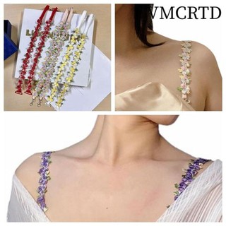 Thắt lưng đeo vai hoa VMCRTD, Dây đeo Áo lót hoa bằng vải Polyester, Thay thế dây đeo áo ngực trang trí có thể tháo rời chống trượt