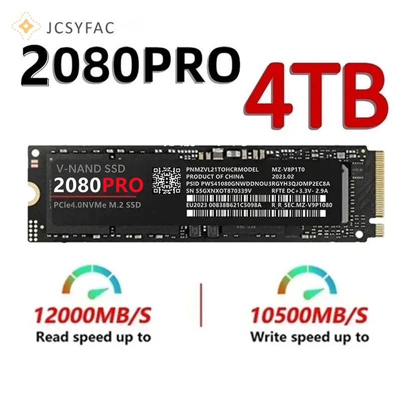 Jcsyfac 4TB Ssd Solid State 2080pro Ổ cứng Naff M.2 Ssd Nvme PCIE 4.0 Max Đọc 12000 Mb / s Đĩa cứng 