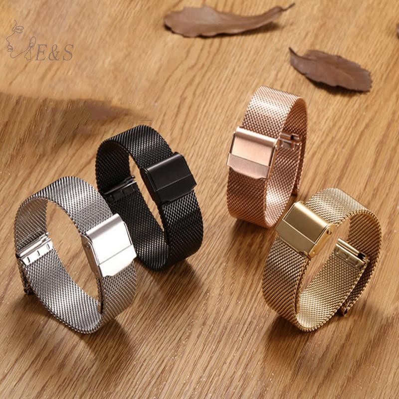 Strongaroetrtomj Phát hành nhanh Dây đeo Milanese 18mm 20mm 22mm 12mm 14mm 16mm 17mm 19mm 21mm 24mm 