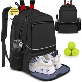 Ba lô Tennis YURUYI, Ba lô Vợt Pickleball có thể đảo ngược có dây kéo, có túi đựng giày Công suất lớn Vợt tennis bền bỉ Túi đựng cho nam nữ thể thao