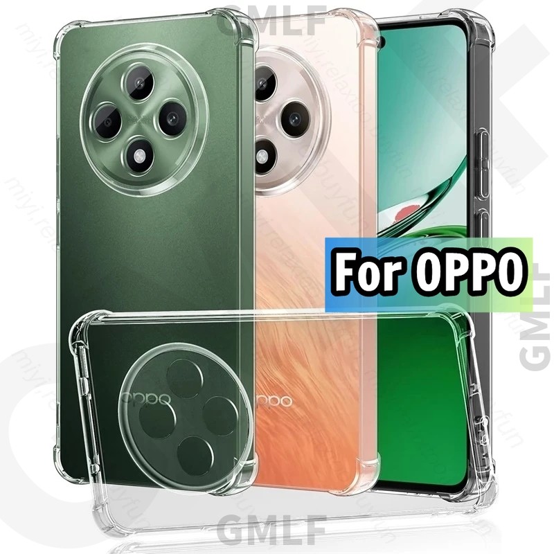 COD GMLF Hybrid cho Ốp Điện Thoại Oppo Reno12F Vỏ Mềm Silicon Trong Suốt Cho Oppo Reno12 F 4G 5G Siê