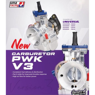 BÌNH XĂNG UMA RACING  ( GA DẸP PWK / TRÒN PE ) V3 - V2 -  24MM 28MM 30MM 32MM 34MM 36MM [ Carbuoretors ]
