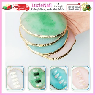 Khay Đá Cẩm Thạch, Đá Tán Màu Gel Nail - Vẽ, Chụp Ảnh Mẫu Nail Nhiều Màu