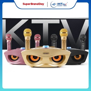 [Giá Sỉ] Loa không dây karaoke gia đình SD-306 tặng kèm 2 mic kết nối bluetooth hỗ trợ ghi âm tách lời - BH 6 tháng