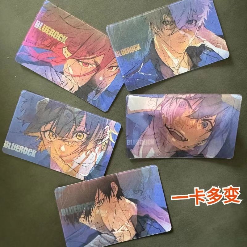 1 Cái 3D XANH KHÓA Thẻ Bachira Meguru Isagi Yoichi Chigiri Hyouma Nagi Seishirou Itoshi Rin Mikage R