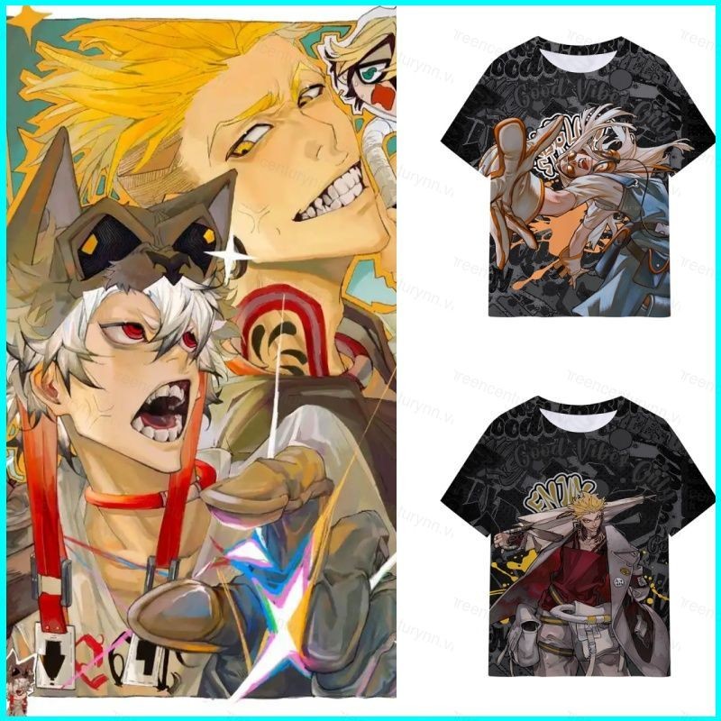 Áo thun GN GACHIAKUTA anime tay ngắn hàng đầu Bộ sưu tập cỡ lớn NG