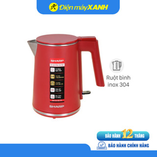 Bình đun siêu tốc Sharp 1 lít EKJ-10DVPS-RD - Chính hãng BH 12 tháng