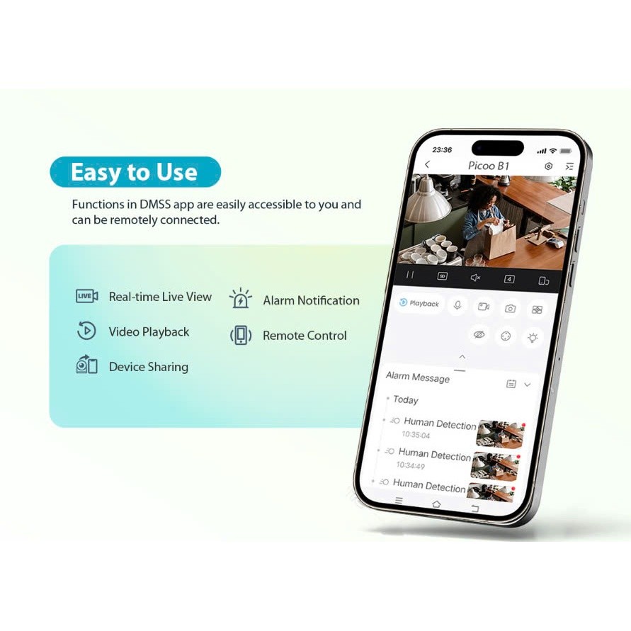 Camera DAHUA Ngoài Trời Picoo B1 DH-P3B-PV / DH-P5B-PV Đàm Thoại 2 Chiều IP66 Giám Sát An Ninh