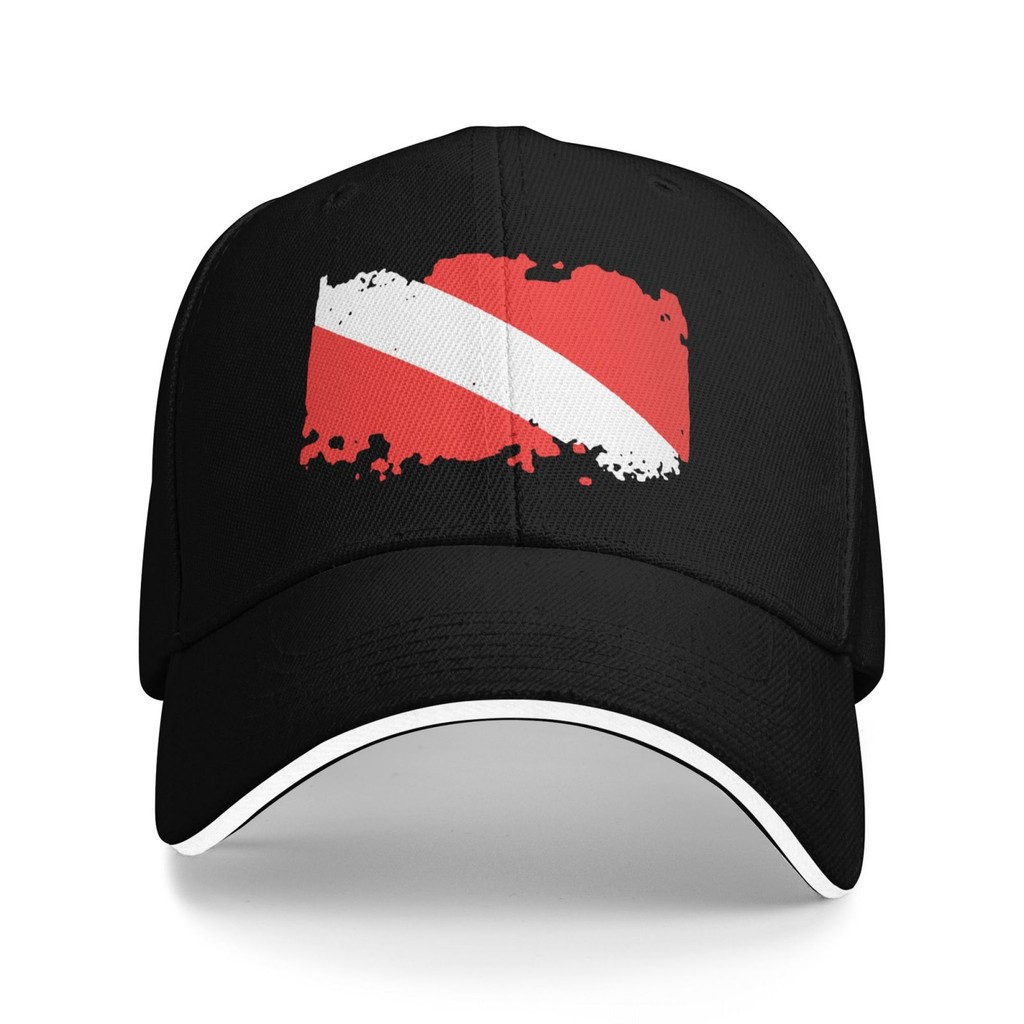 Diver Flag Scuba Diver Worn Out Mũ bóng chày thoáng khí sành điệu