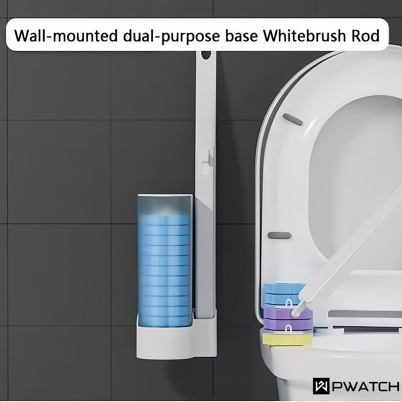 Wall-mounted Disposable Toilet Brush Cleaner With Long Handle Bathroom Cleaning Brush With Replaceab