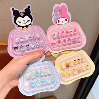 Hộp 12 móng tay giả Nailbox trẻ em Kurumi, dán móng tay cho bé gái, miếng dán móng cho bé, phụ kiện làm đẹp E2174