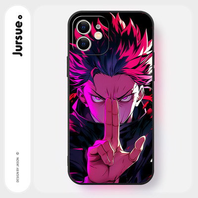 JURSUE Ốp lưng dễ thương đẹp hoạt hình Anime độc lạ ngầu ngộ nghĩnh nam chống sốc chống bẩn mềm cho iPhone 17 16 15 14 13 12 11 PRO MAX SE 2020 X XR XS ip 8 7 Plus kute G10183Q